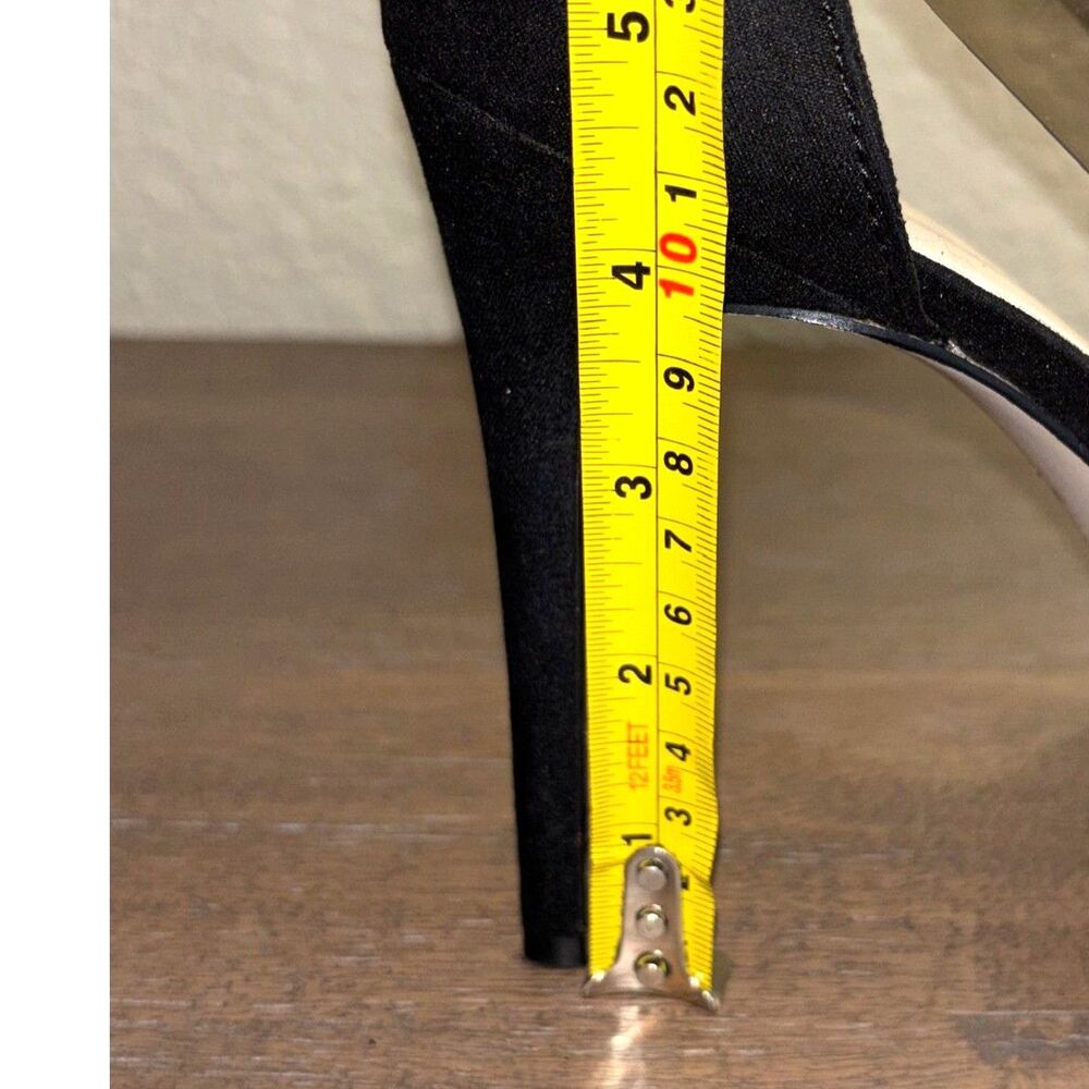 Jessica Simpson Dalechi Black Clear Strap Stiletto Heels Sandals Size 10M - Picture 10 of 10